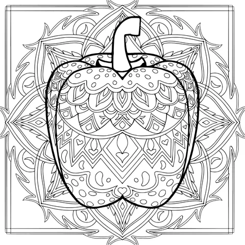 Decorative Green Pepper Illustration