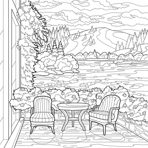 Beautiful Autumn Terrace View