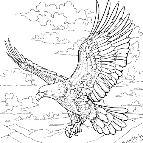 Soaring Bald Eagle