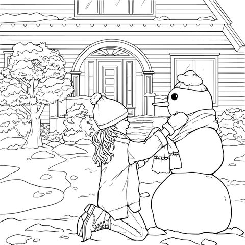女孩与雪人