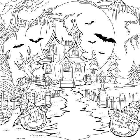 Haunted Castle on Halloween
