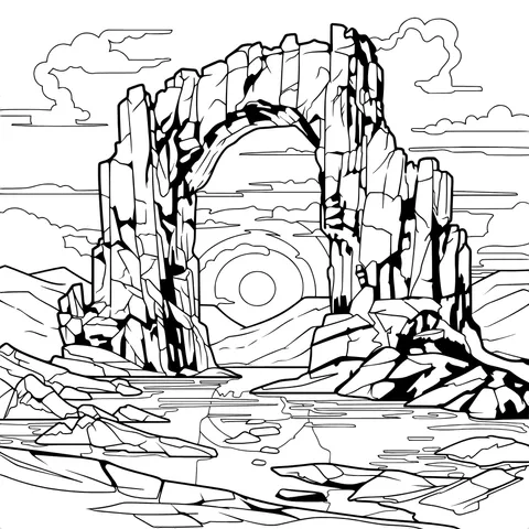 Stone Arch at Sunset