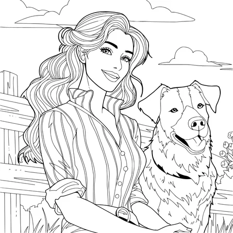 A Woman's Cozy Time with Her Dog