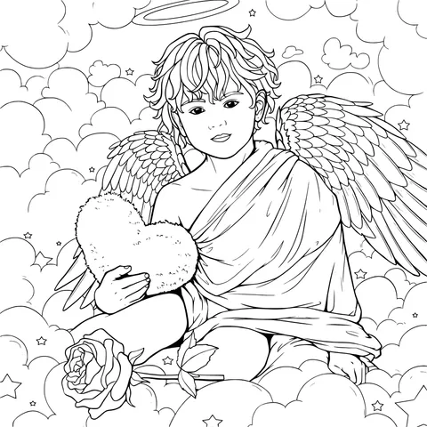 Angel Boy in the Clouds