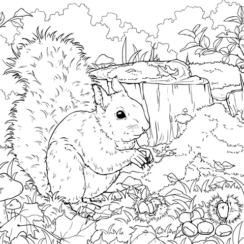 Squirrel in the Forest