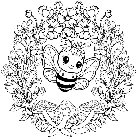 Bee in the Flower丛