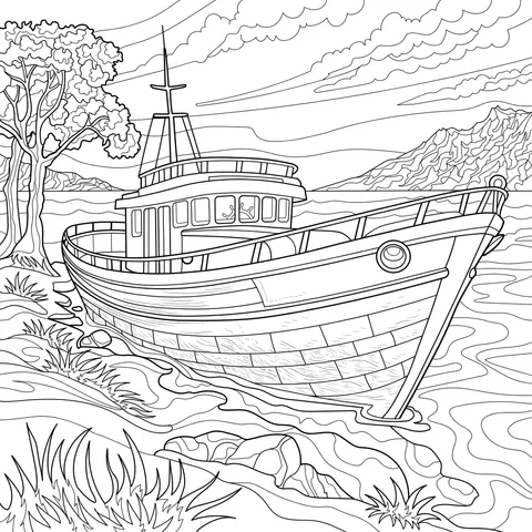Boat by the Shore