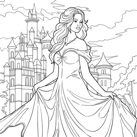 Princess in Front of the Castle