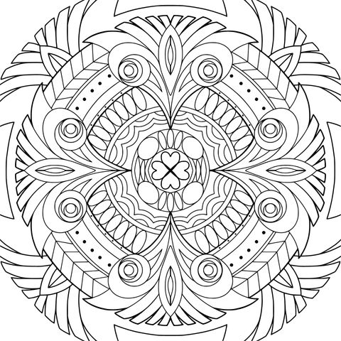 多彩曼陀罗图案