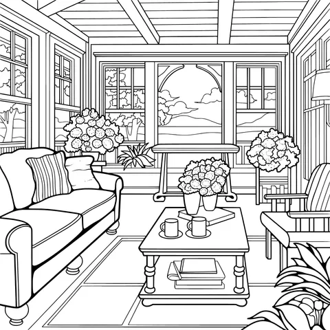 Cozy Sunlit Living Room