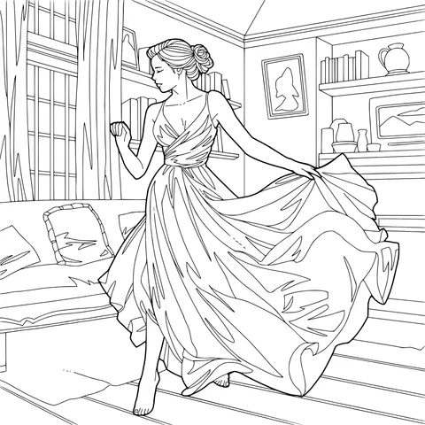 Woman Dancing Indoors