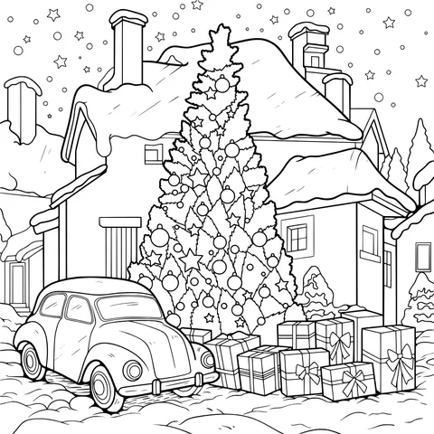 A Cozy Christmas Eve Scene