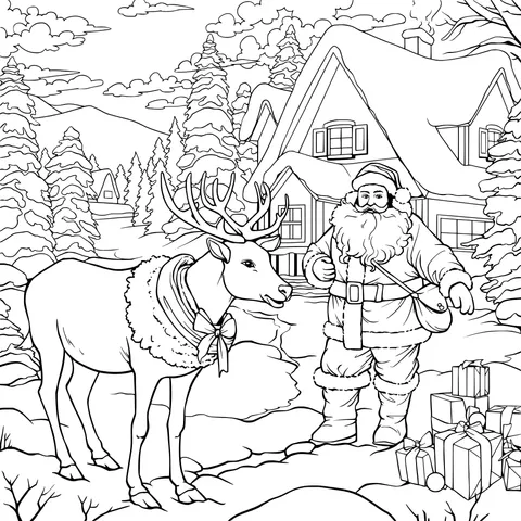 Santa Claus and Reindeer
