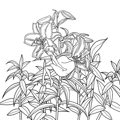 百合花中的仙子