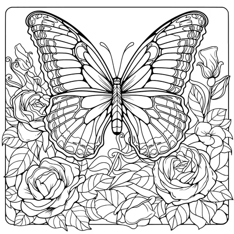 Butterfly in the Flower Bed