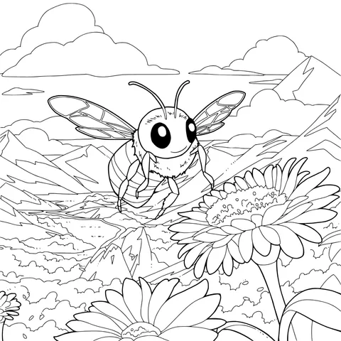Bee among Flowers