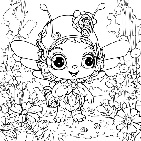 A Fairy in the Flower - bed