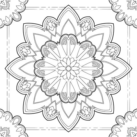 多彩曼陀罗图案
