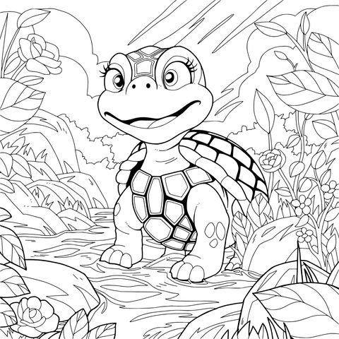 可爱乌龟插画