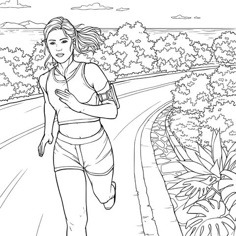 Runner on the Seaside Road