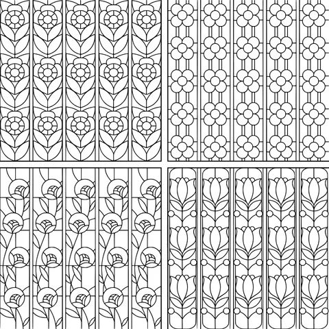 Collection of Colorful Floral Patterns