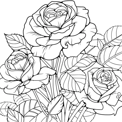 Bouquet of Colorful Roses