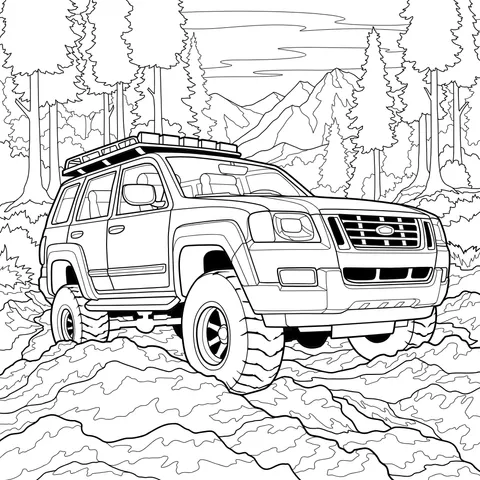 Off - road Adventure in the Mountains and Forests