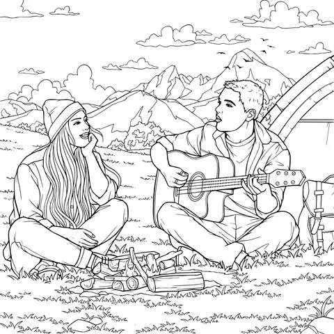 Music time during camping