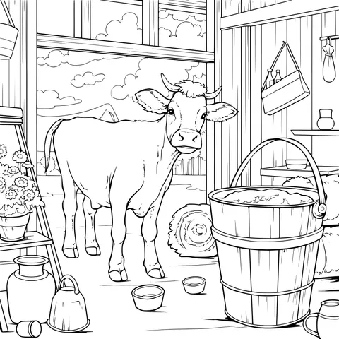 Cow in the Barn