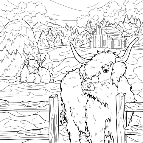Yaks on a Winter Pasture
