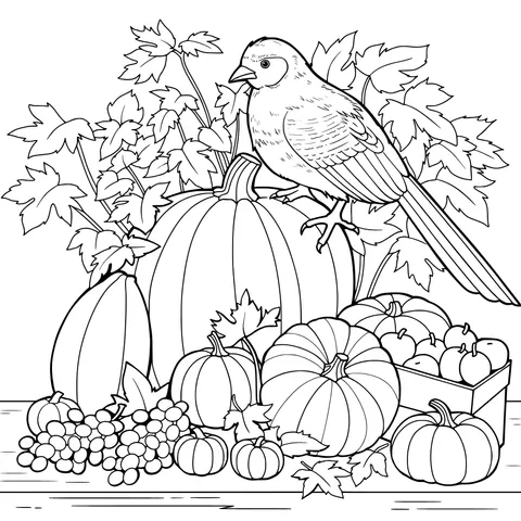 Autumn Harvest Scene