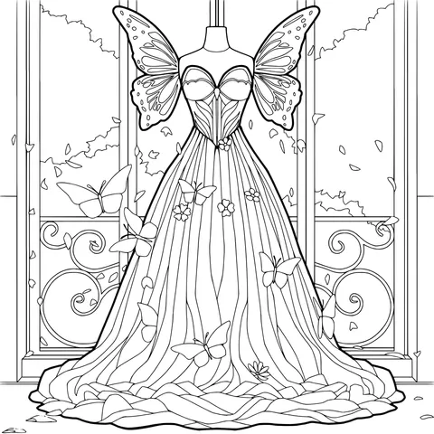 Butterfly - themed Dreamy Gown