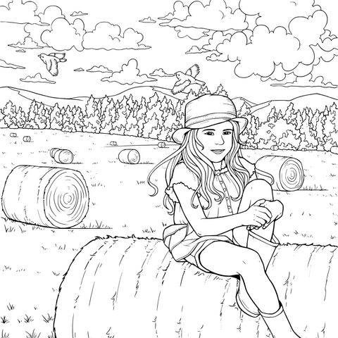 田野中的女孩