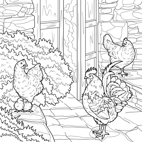 Poultry in the Courtyard