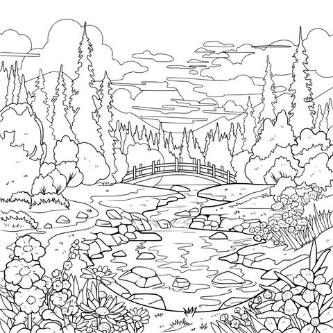 梦幻山林风景