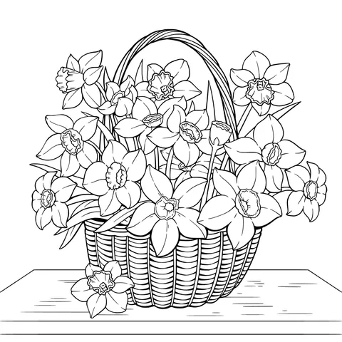 Narcissus in a Flower Basket