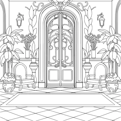 Elegant Entrance and Interior Arrangement