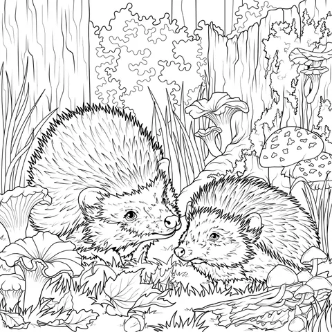 Hedgehog Pals in the Forest