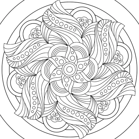 Colorful Swirling Mandala Pattern