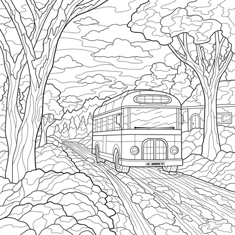 A Pink Bus Journey in Winter