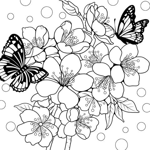 蝴蝶与桃花