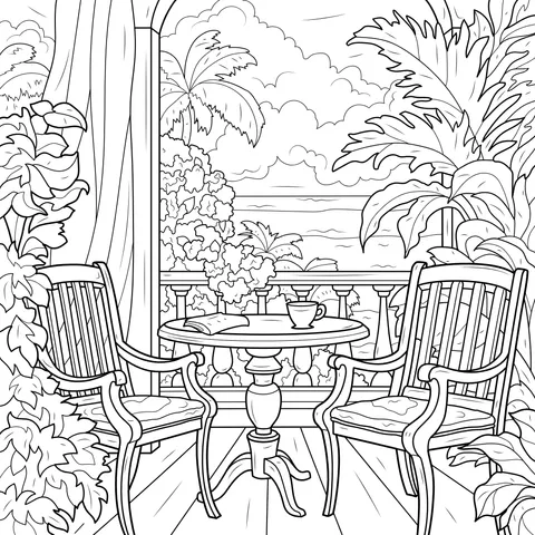 Seaview balcony relaxation spot
