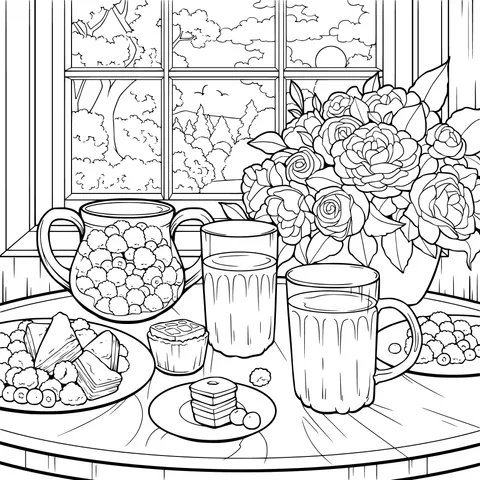 Afternoon Tea Time by the Window