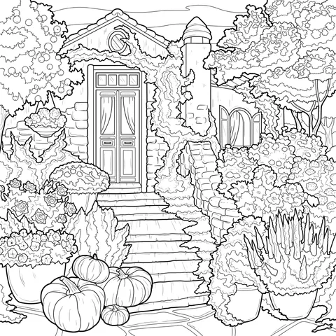 A Cozy Cottage Surrounded by Flowers