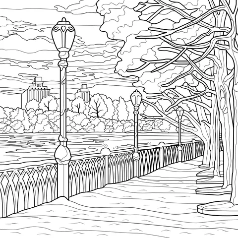 Winter Scenery by the River