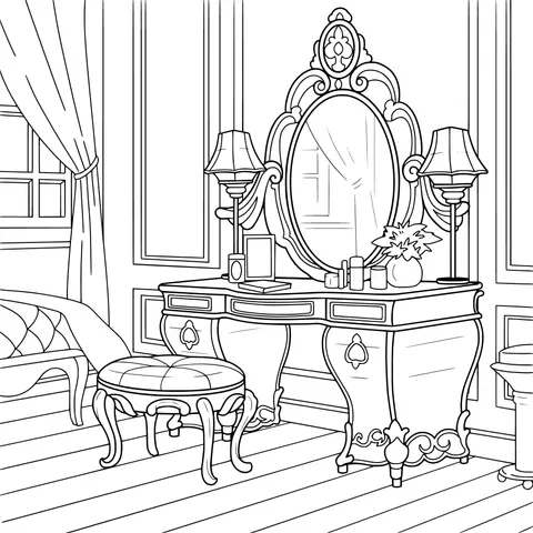 Vintage - style Bedroom Dressing Table