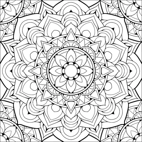 Blue - toned Mandala Pattern