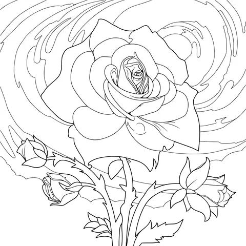 Rose under the Starry Sky