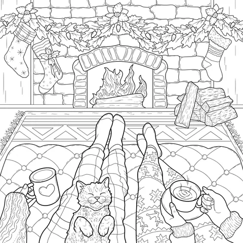 Cozy Time in Front of the Fireplace