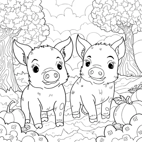 Two Pigs in the Countryside